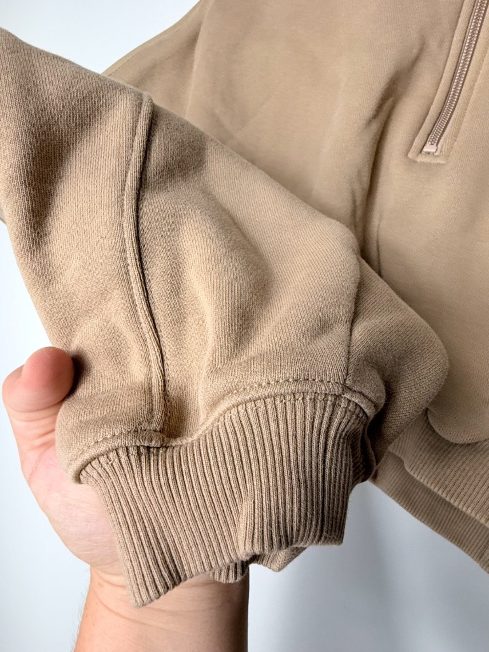 Oner Active Crop 1/4 Zip Sweatshirt and Sweatpants Set Women's Size M/L Tan (D) - Picture 6 of 14